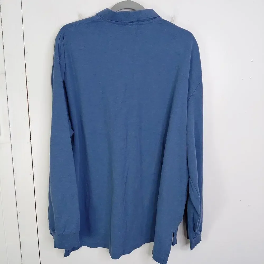 Polo Ralph Lauren Shirt Mens XXL 2XL Collar Long Sleeve Cotton Pony Emblem